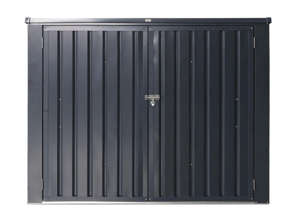 Cache poubelle double couleur gris anthracite - 1,75m²