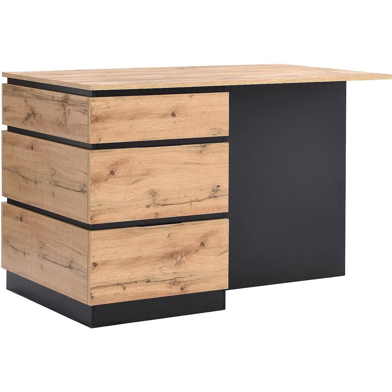 vente-unique.com Ilot Central de cuisine avec 6 tiroirs et 4 niches en Mdf