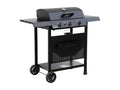 Barbecue au gaz Madeleine noir- 3 brûleurs- cuisine extérieure- L 109.5 x P 59 x H 125cm
