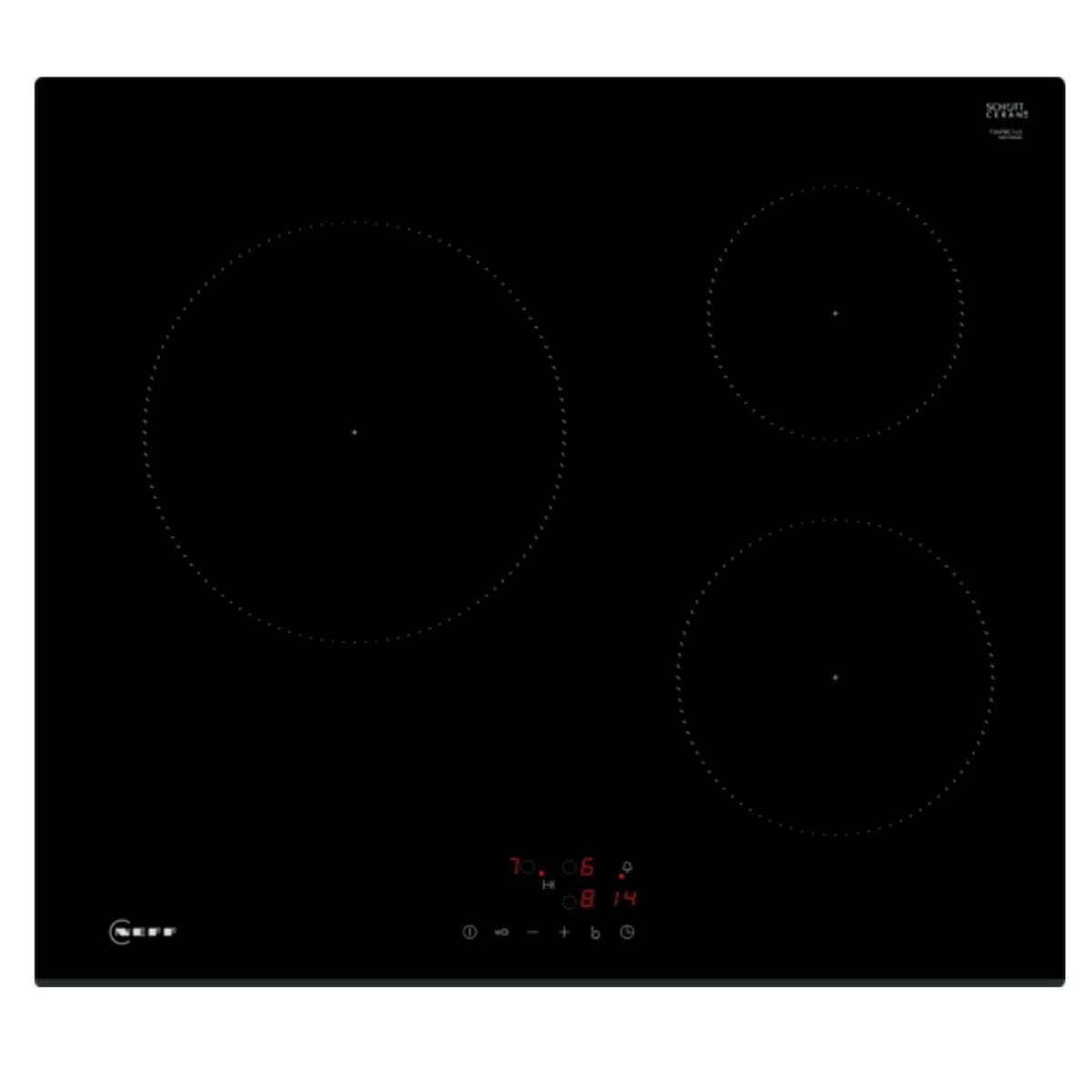 Table de cuisson induction 60cm 3 feux 4600wnoir - T36FBC1L0 - NEFF