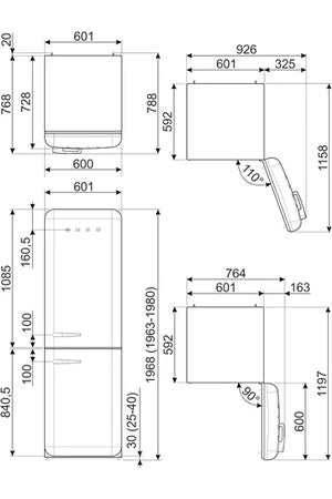 Réfrigérateur congélateur en bas Smeg FAB32RRD5