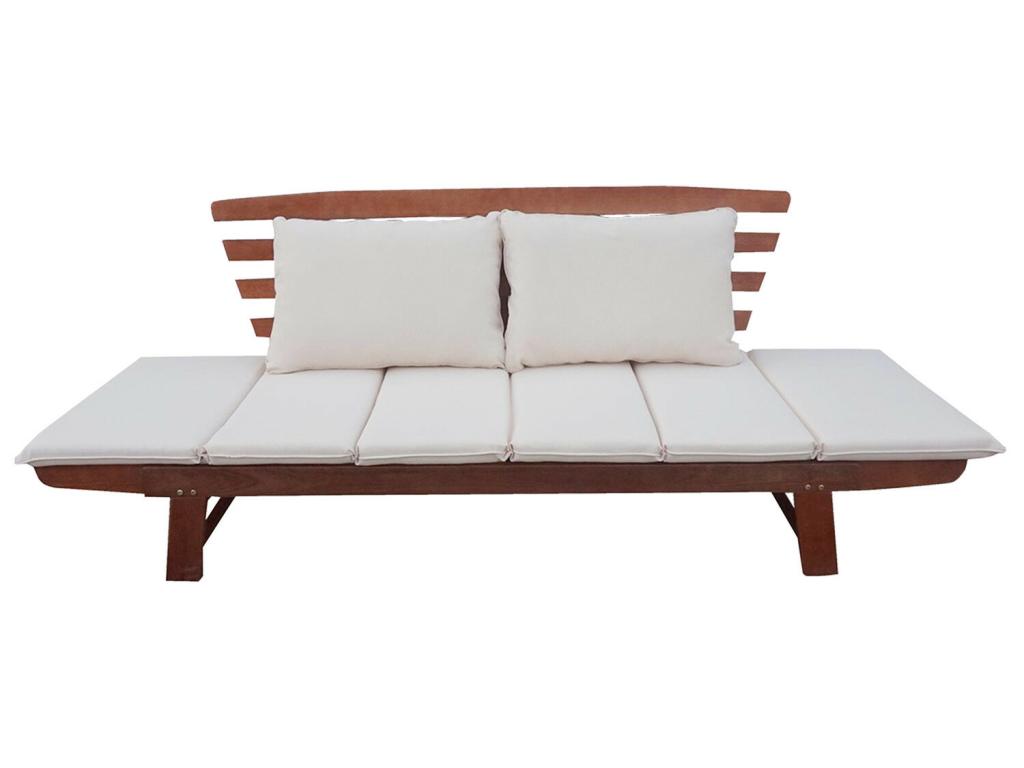 Banc de jardin modulaire avec coussins Decoinspi en bois d'Decoinspi 212*69*80cm 7house