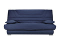 Banquette Clic Clac tissu matelas Cheneclair 14cm avec rangement Cheneclair-Couleur Bleu marine-130x190