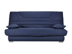 Banquette Clic Clac tissu matelas Cheneclair 14cm avec rangement Cheneclair-Couleur Bleu marine-130x190