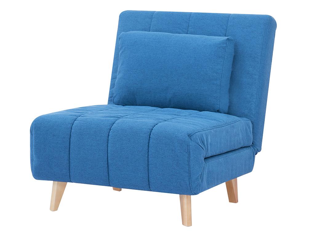 Fauteuil convertible en tissu bleu Homelyfr