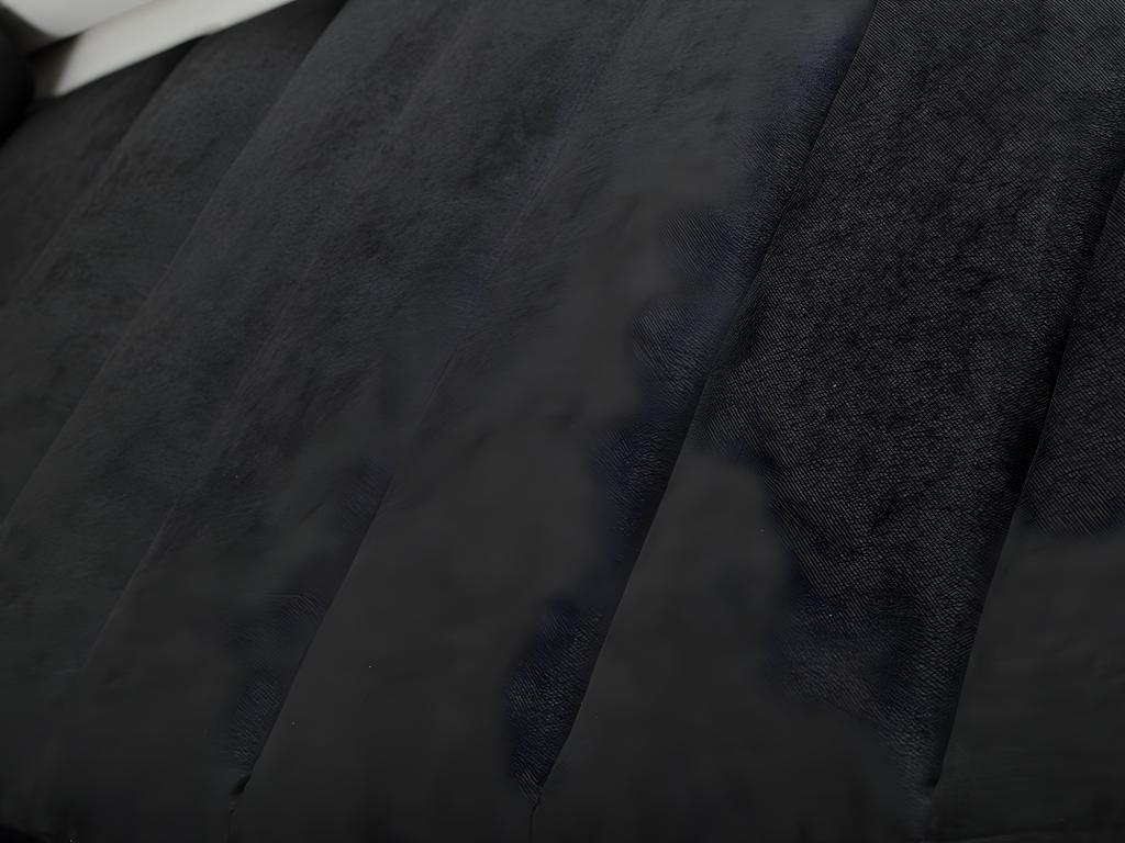 Canapé d'angle convertible en tissu et simili Decoinspi - Bicolore noir/blanc - Angle droit