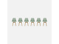 Lot de 6 chaises scandinaves- pieds bois de hêtre- chaises 1 place- vert céladon