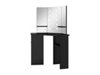 Coiffeuse d'angle avec led noire 111 x 54 x 141,5 cm 02_0006296