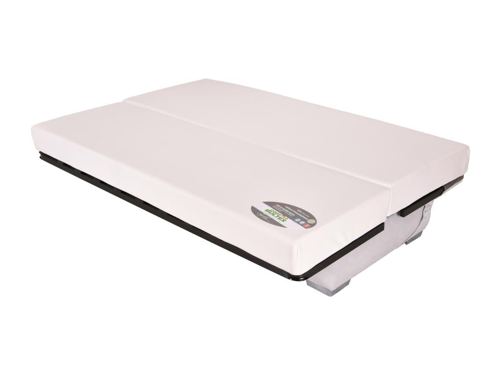 Canapé clic clac tissu avec rangement matelas Decoepure 14cm Decoepure 193cm-Couleur Gris Souris