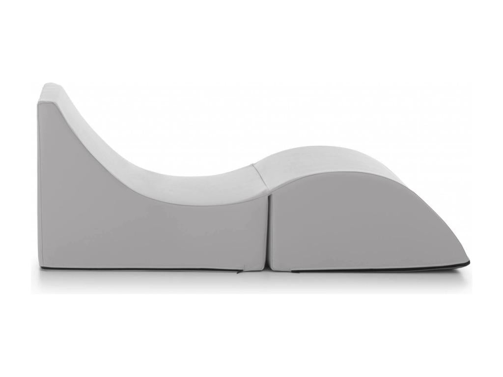 Lit pliant Decovivante Pouf transformable en lit simple Méridienne en éco-cuir Made in Italy 130x50h50 cm Blanc