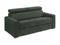 Canapé 4 places convertible express en velours tricoté vert - Couchage à Doucezen larges 160 cm - Matelas 18 cm - Doucezen
