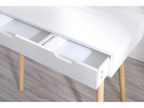 Coiffeuse table de maquillage avec miroir LED et tabouret coloris blanc H130 x L80 x P40 cm