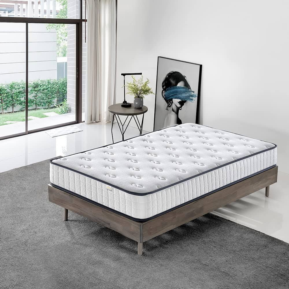 DEWINNER Matelas 90x190 | Mousse 22 cm et Mousse A Mémoire | Parfait Soutien Haute Résilience Ultra Respirante | réversible à Deux Faces entièrement
