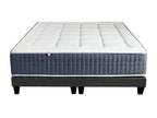 Ensemble Matelas Ressort 7 zones + Mémoire de forme + Sommier Habitatdoux STYLE Fabriqué en France Dimensions - 2*90*200 cm, Sommier - Noir