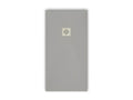 Receveur de douche 70*140 cm extra plat PURE en résine surface ardoisée gris Grille inox