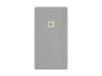 Receveur de douche 70*140 cm extra plat PURE en résine surface ardoisée gris Grille inox