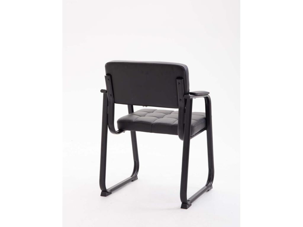 Chaise visiteur fauteuil de noire 59 x 58 x 84 cm Decoepure10230