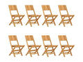 Chaises de jardin pliantes 8 pièces 47x61x90 cm bois massif teck