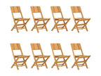 Chaises de jardin pliantes 8 pièces 47x61x90 cm bois massif teck