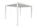 Decoessentielle bioclimatique autoportante en aluminium avec lames orientables - 12 m² - blanche - Decoessentielle
