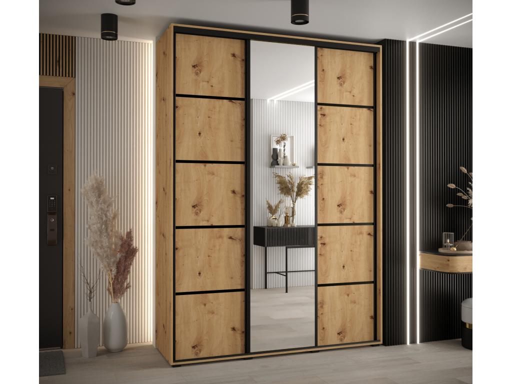 ARMOIRE Logidoux 5 À PORTES COULISSANTES 235.2/170/60 3 portes Logidoux/Noir