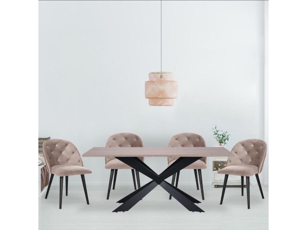 Table de Repas Design Bois Mobiliercosyéo 180cm Naturel