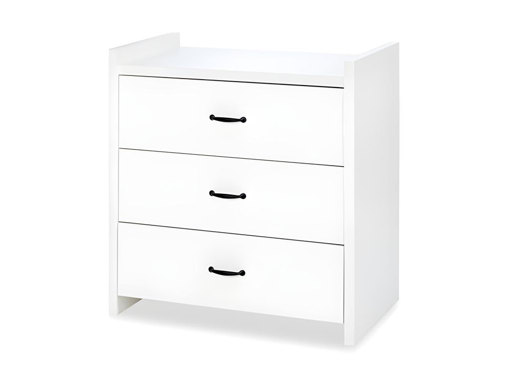 Lit bébé et Commode à langer LittleSky de Neodouce White Blanc