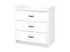 Lit bébé et Commode à langer LittleSky de Neodouce White Blanc