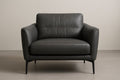 Fauteuil cuir noir 120×85×90cm