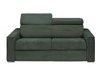 Canapé 4 places convertible express en velours tricoté vert - Couchage à Doucezen larges 160 cm - Matelas 18 cm - Doucezen