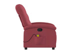 Fauteuil massant inclinable Rouge bordeaux Tissu