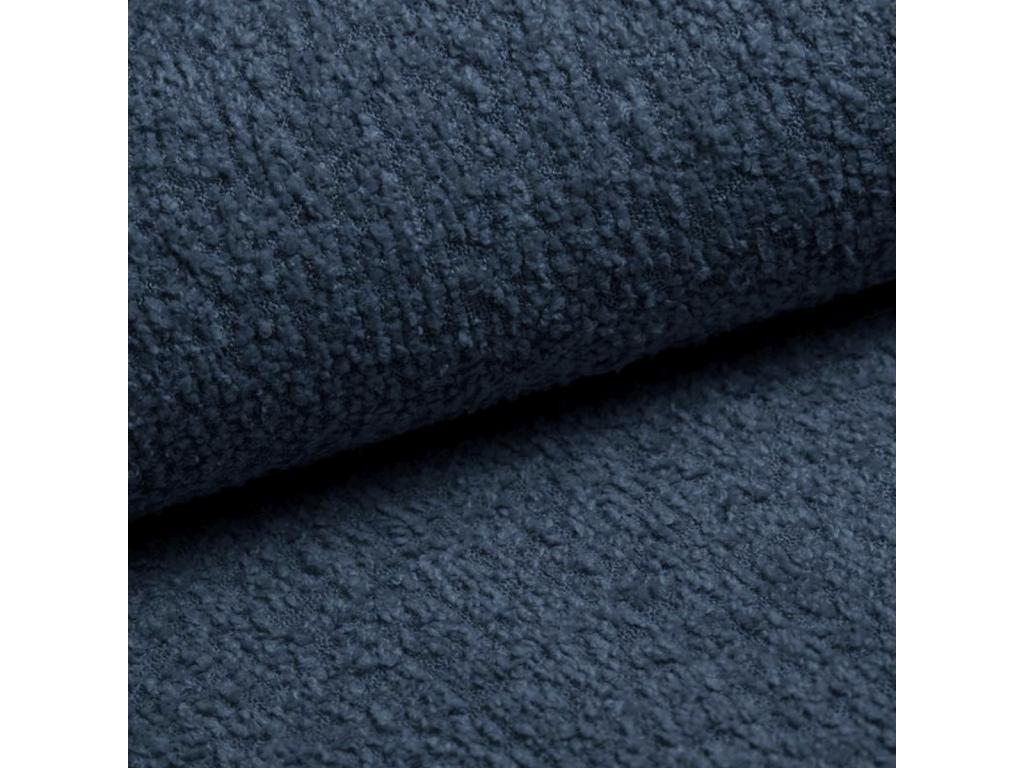 Canapé d'angle réversible convertible 3 places coffre Decoepure Mini bouclé Bleu