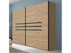 Chambre à coucher complète adulte (lit 140x190cm 2 chevets armoire)