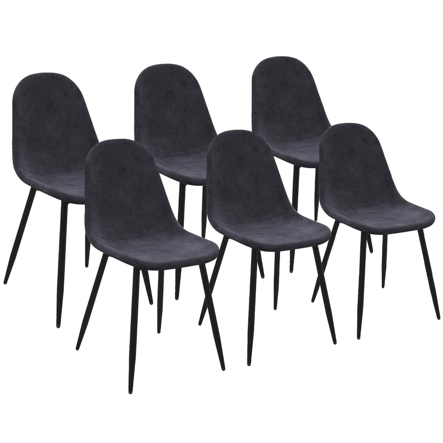 id market Lot de 6 chaises Dali en velours