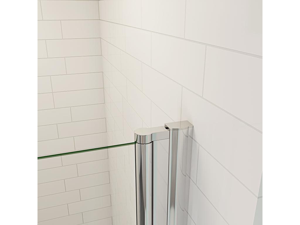 Logisbelle porte de douche 80*187cm en verre anticalcaire et clair