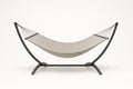 Hamac avec Structure en Acier et Tissu en Polyester Beige
