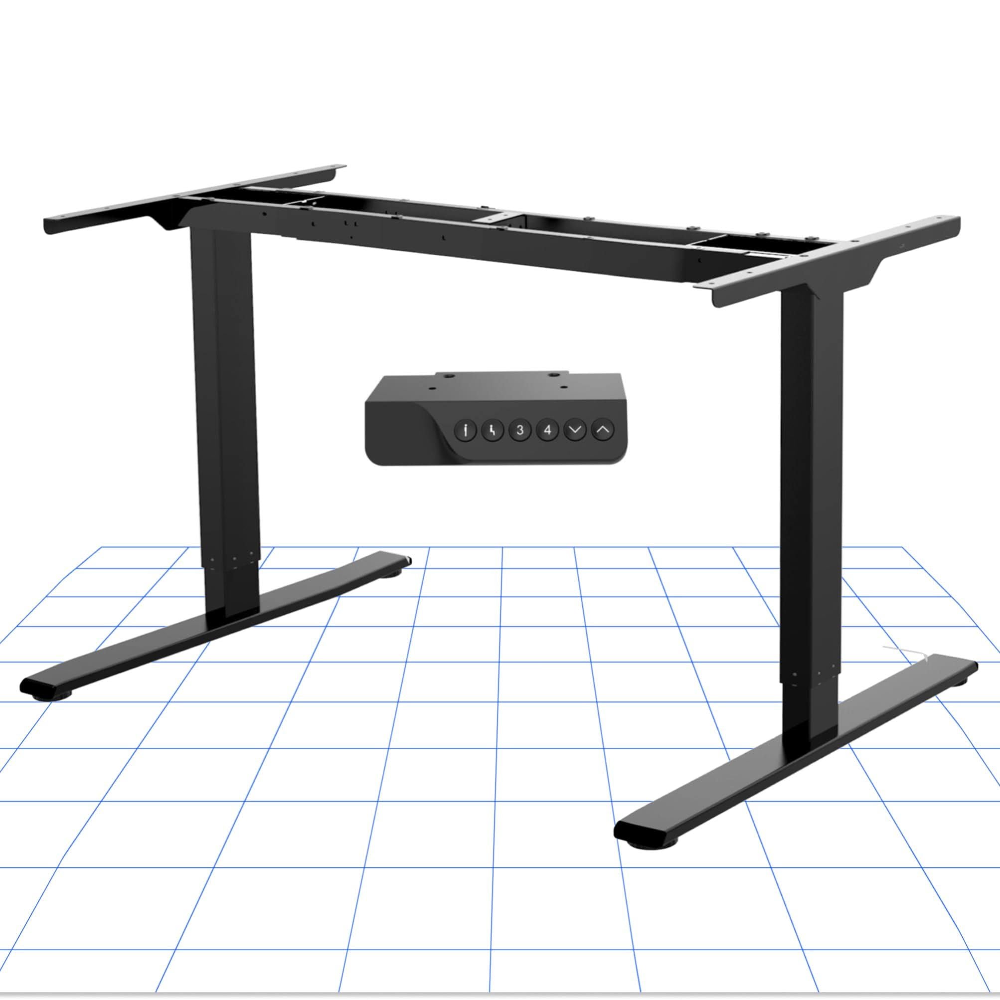 FLEXISPOT Bureau Assis Debout Électrique à 2 Moteurs Bureau réglable en Hauteur en Acier avec Panneau Smart à Fonctions Mémoires, Charge 100kg(EB2