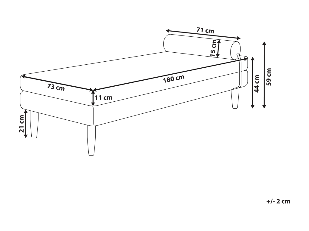 Chaise longue Decoepure Velours Taupe Symétrique