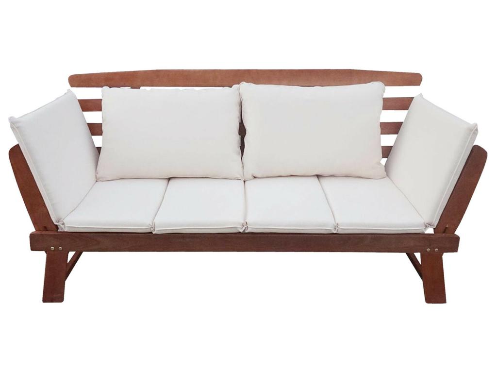 Banc de jardin modulaire avec coussins Decoinspi en bois d'Decoinspi 212*69*80cm 7house