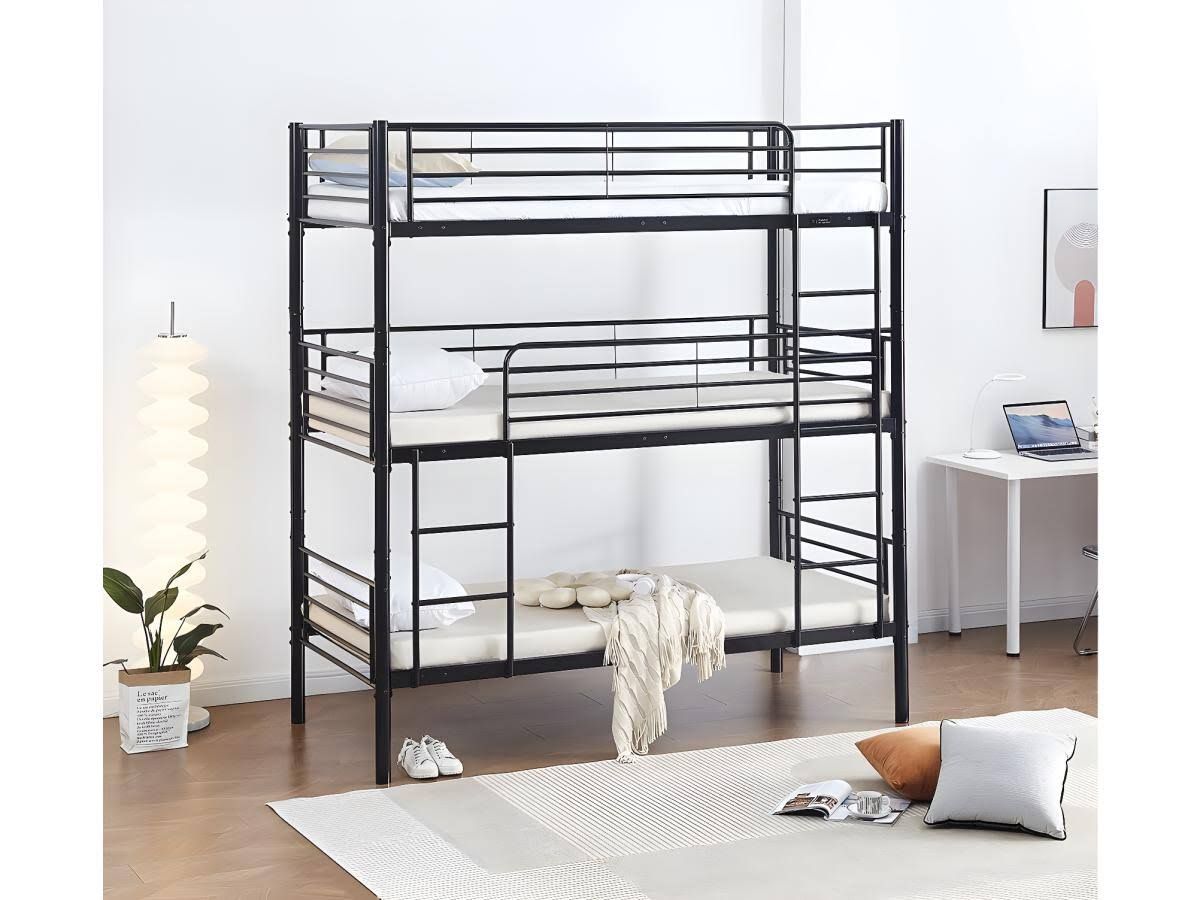Habitat et Jardin Lit superposé en métal triple HAVIN