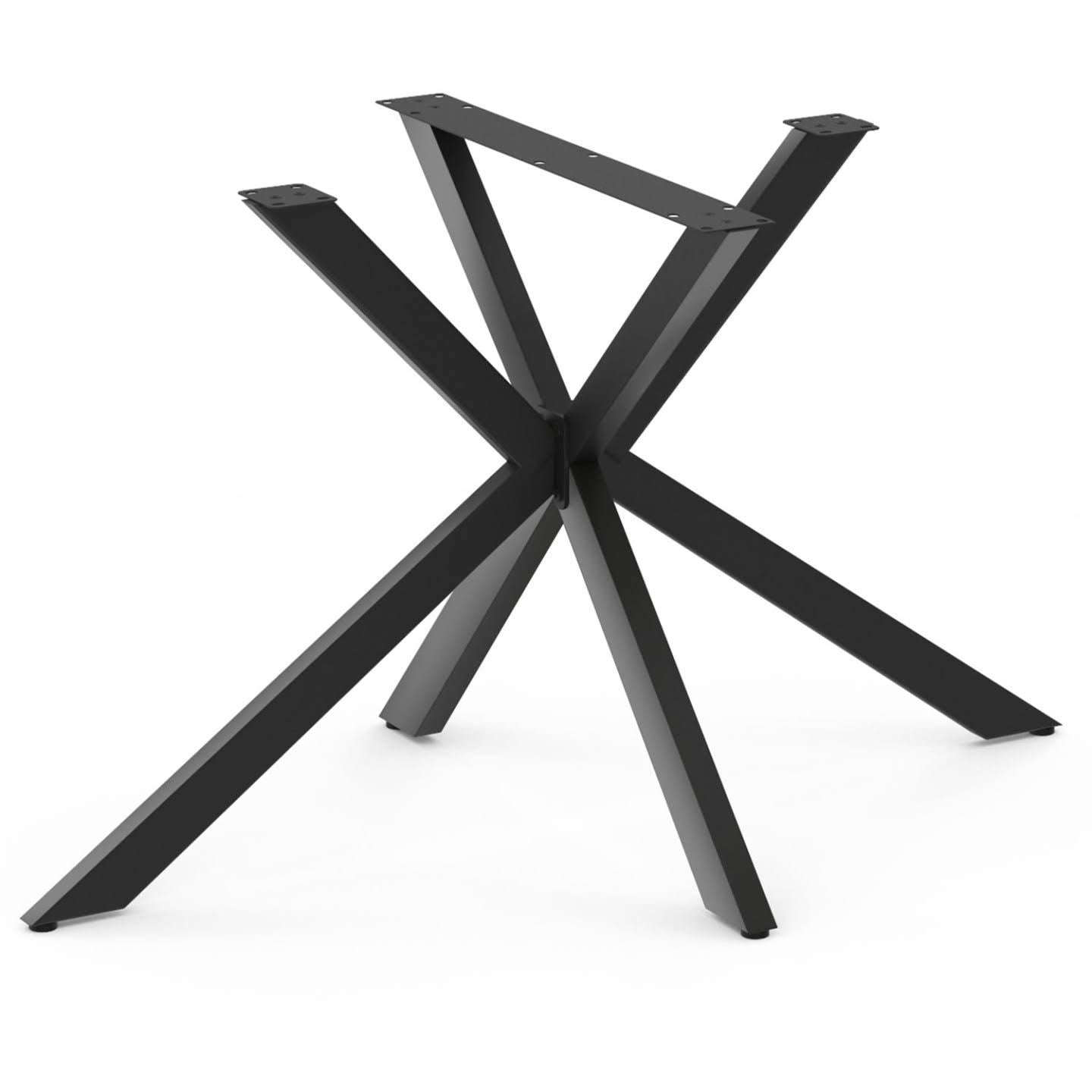 Pied De Table Araignée Alix 130 Cm Métal Noir Design Industriel