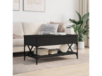 Table basse noir 100x50x50 bois d'ingénierie et métal