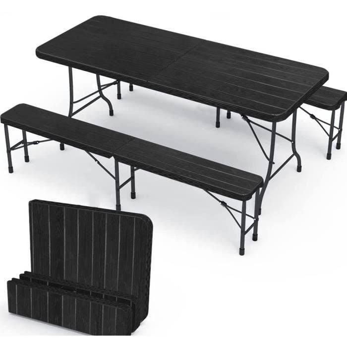 Ensemble Table et Bancs Iztoss 185 cm pliable HDpe 8 places