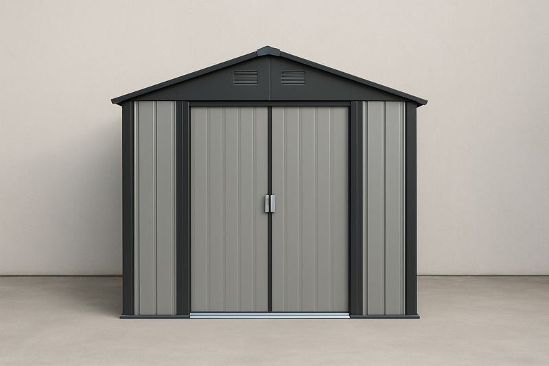 Abri de jardin en métal renforcé Gris/Anthracite 183x118x184 cm