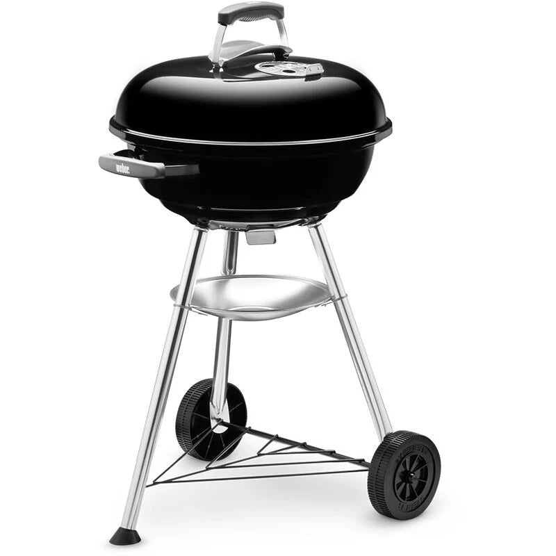 Barbecue à charbon WEBER Compact Kettle 47cm - Acier chromé - Noir 