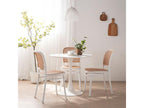 Table fixe en bois blanc 80x73 cm-Cory
