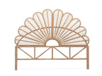Tête de lit en rotin naturel L 140 x P6 x H115cm