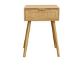 Table de nuit table de chevet avec 1 tiroir en bois coloris naturel - Longueur 40 x profondeur 30 x hauteur 60 cm
