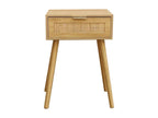 Table de nuit table de chevet avec 1 tiroir en bois coloris naturel - Longueur 40 x profondeur 30 x hauteur 60 cm