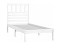 Cadre de lit sans matelas blanc 75*190 cm bois de pin massif